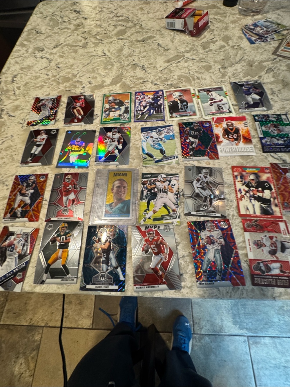 Football Trading Card Lot - Multicolor Holo Inserts top players